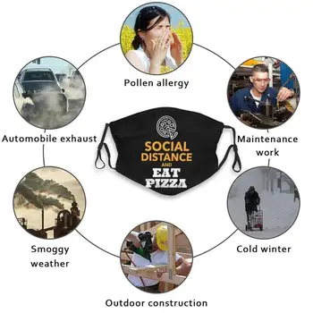 Máscara De La Distancia Social Y Comer Pizza | Pizza Amante De Diseño De La Distancia Social Distanciamiento Social Comer Pizza Pizza Pizza Amante De La Pizza
